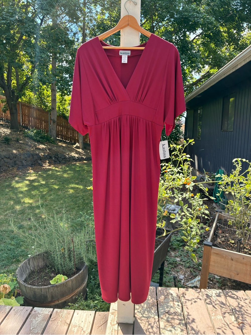 Karina Dahlia Maxi Dress in Sangria
